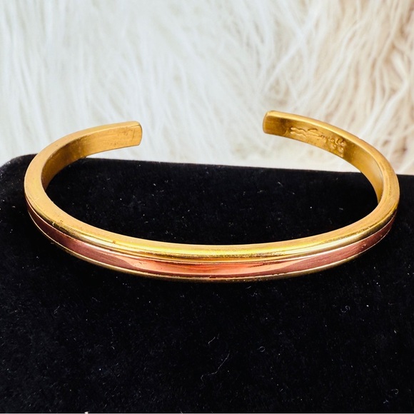 Vintage Sergio Lub California, two toned Cuff Bracelet - Picture 6 of 9